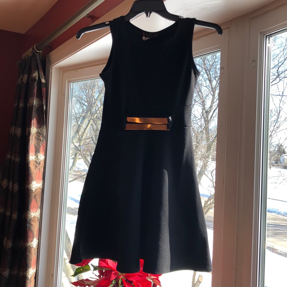 Black dress with gold accent